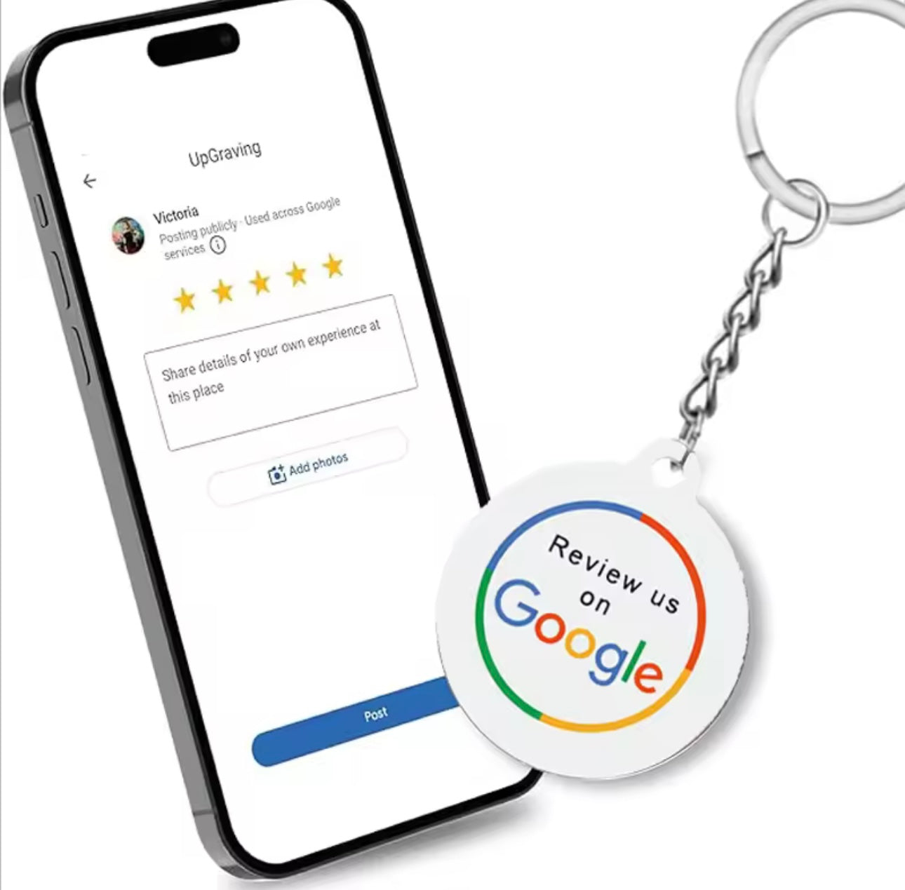 Porte-clés à puce NFC personnalisable